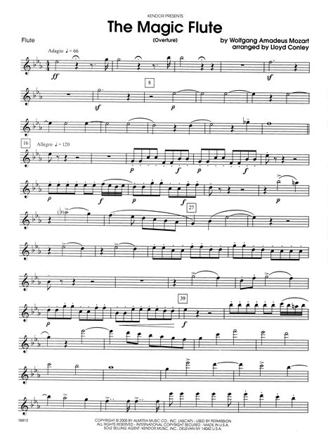 The magic flute sheet music
